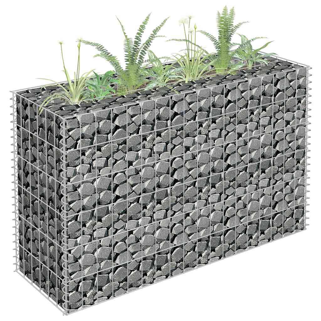 vidaXL Gabionen-Hochbeet Verzinkter Stahl 90×30×60 cm