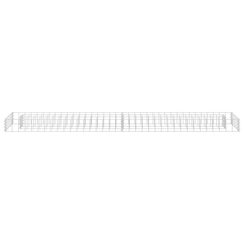 vidaXL Gabionen-Hochbeet Verzinkter Stahl 180x30x10 cm