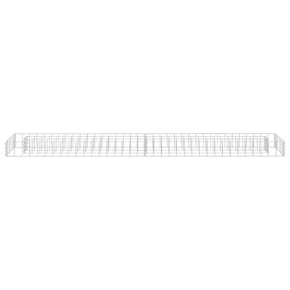 vidaXL Gabionen-Hochbeet Verzinkter Stahl 180x30x10 cm