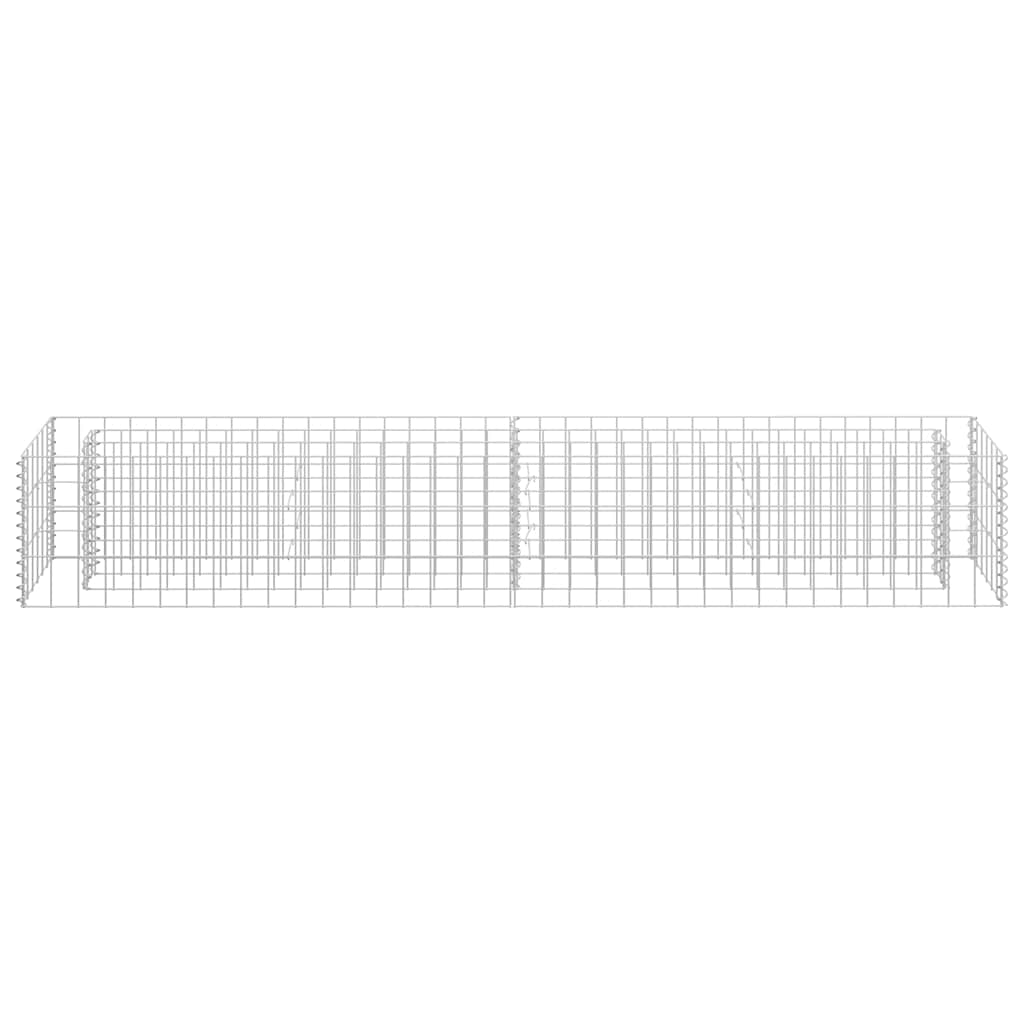 vidaXL Gabionen-Hochbeet Verzinkter Stahl 180×30×30 cm