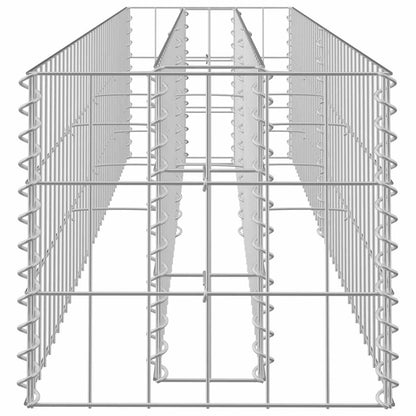 vidaXL Gabionen-Hochbeet Verzinkter Stahl 180×30×30 cm