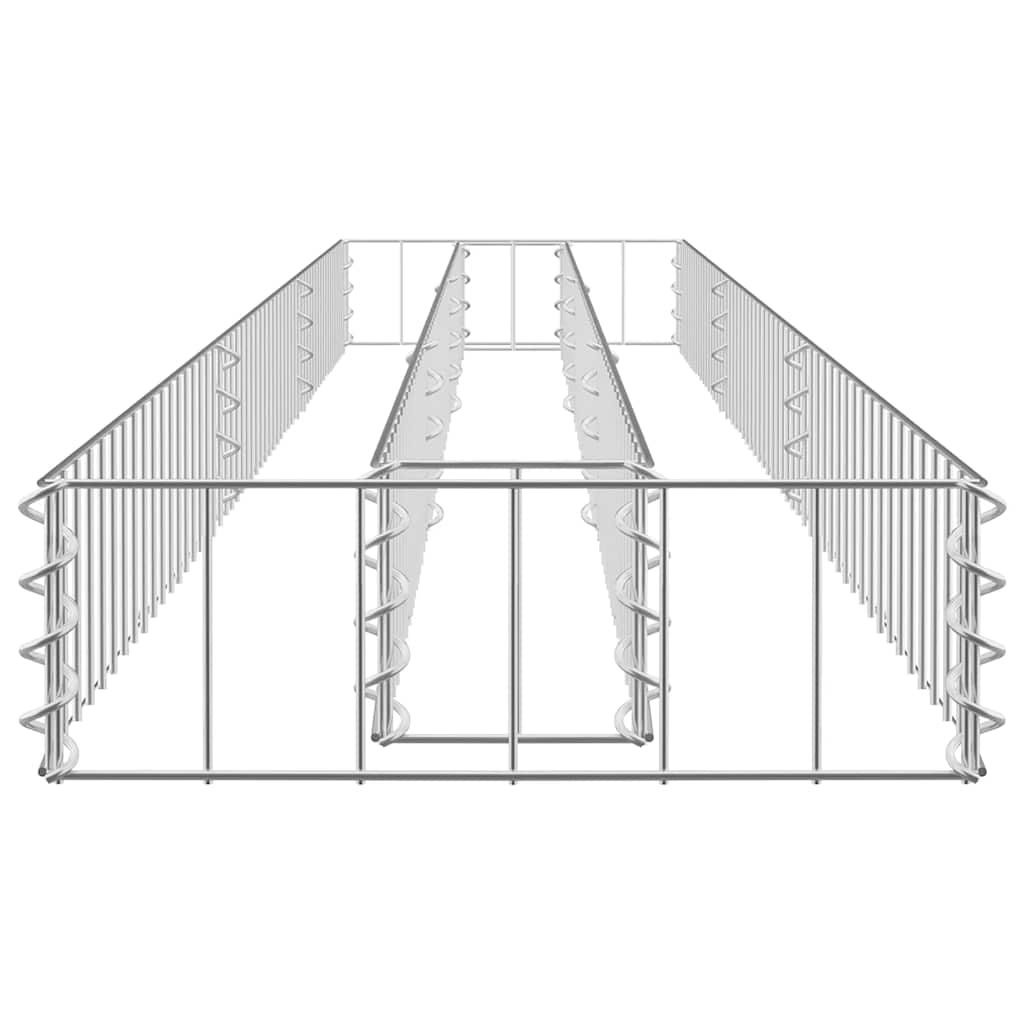Gabionen-Hochbeet Verzinkter Stahl 270x30x10 cm