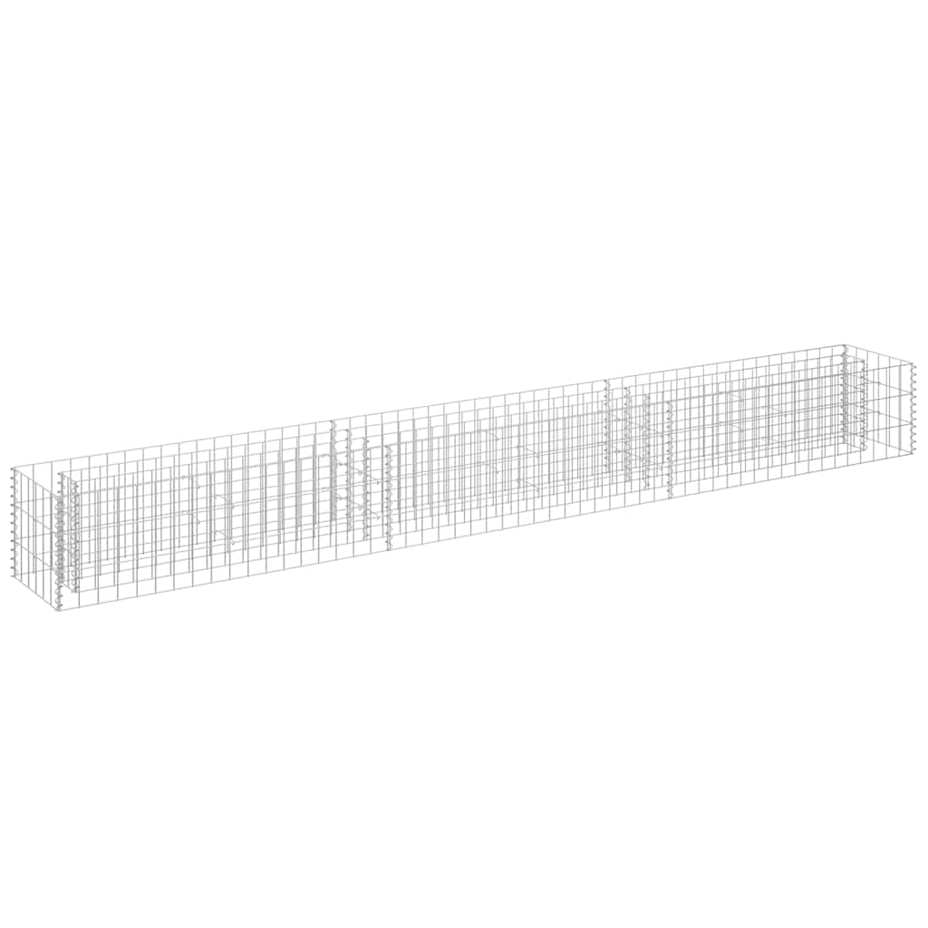 vidaXL Gabionen-Hochbeet Verzinkter Stahl 270 x 30 x 30 cm
