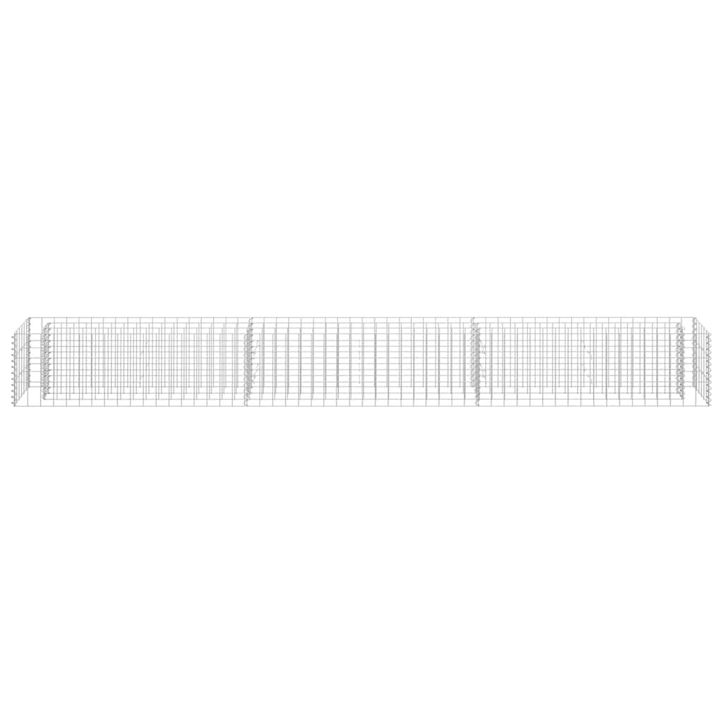 vidaXL Gabionen-Hochbeet Verzinkter Stahl 270 x 30 x 30 cm