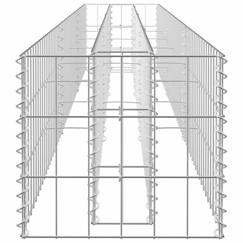 vidaXL Gabionen-Hochbeet Verzinkter Stahl 270 x 30 x 30 cm