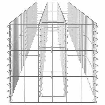 vidaXL Gabionen-Hochbeet Verzinkter Stahl 270 x 30 x 30 cm
