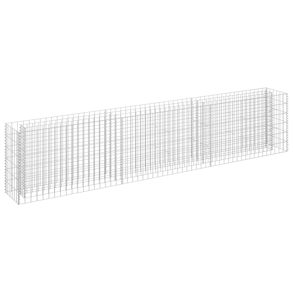 vidaXL Gabionen-Hochbeet Verzinkter Stahl 270×30×60 cm