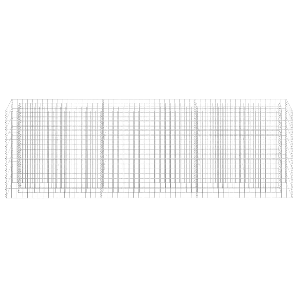 vidaXL Carré potager en gabion Acier galvanisé 270 x 30 x 90 cm