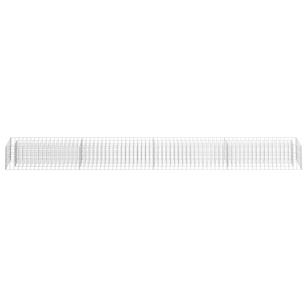 vidaXL Gabionen-Hochbeet Verzinkter Stahl 360×30×30 cm