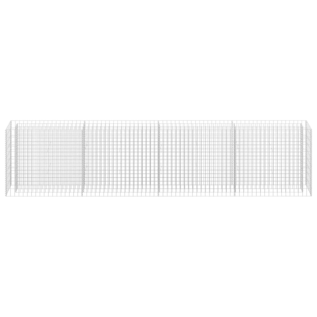 vidaXL Gabionen-Hochbeet Verzinkter Stahl 360×30×90 cm