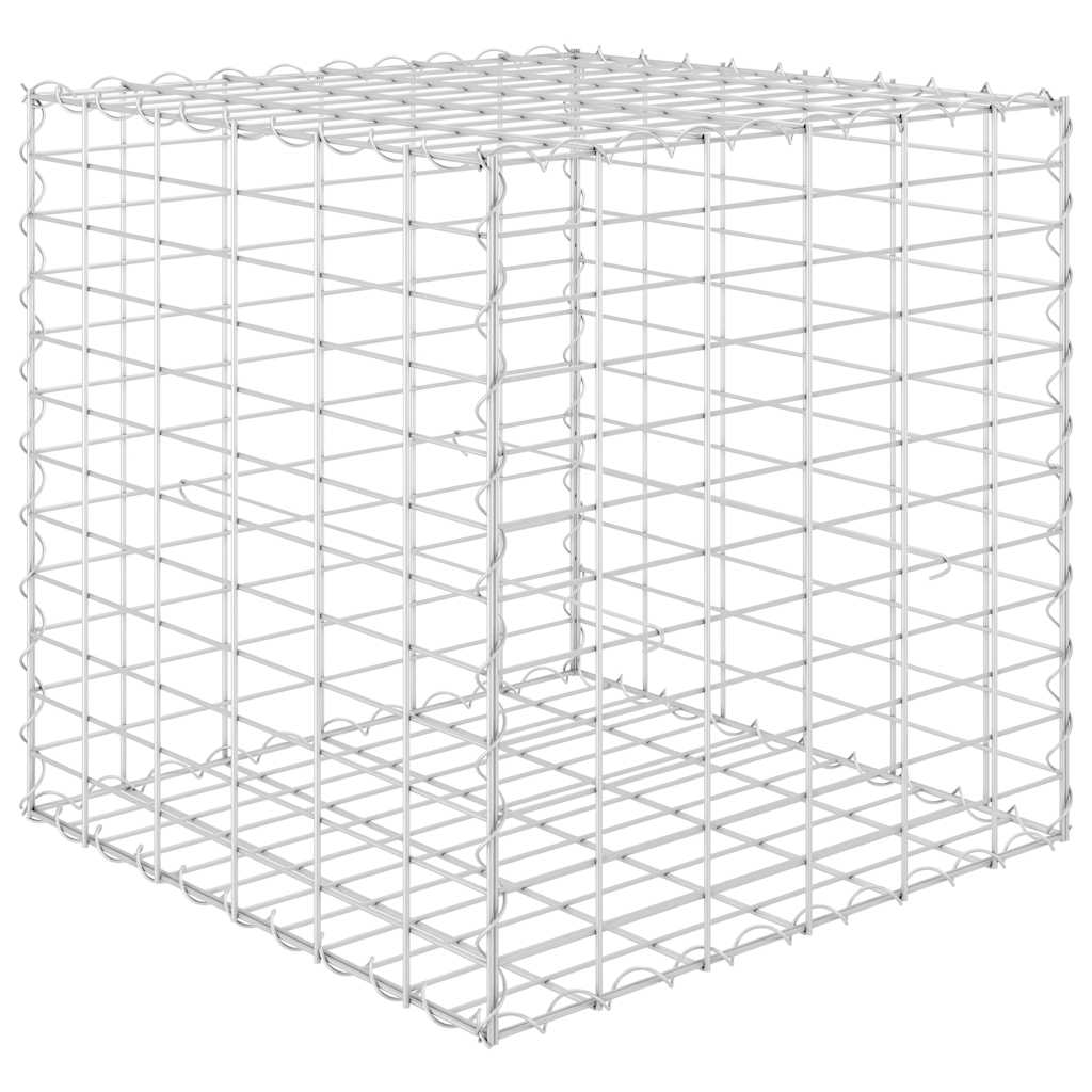 vidaXL Würfel-Gabionen-Hochbeet Stahldraht 60x60x60 cm