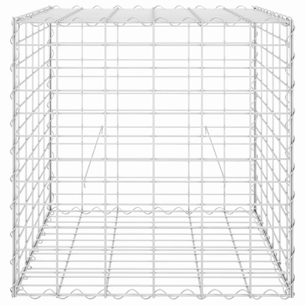 vidaXL Würfel-Gabionen-Hochbeet Stahldraht 60x60x60 cm