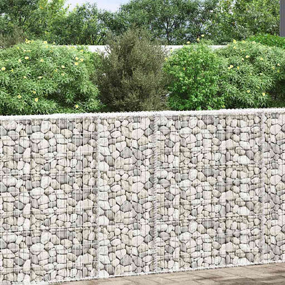 vidaXL Gabionen-Hochbeet Trapezform Verzinkter Stahl 80x20x100 cm