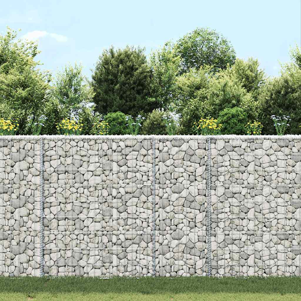 vidaXL Gabionen-Hochbeet Trapezform Verzinkter Stahl 80x20x100 cm
