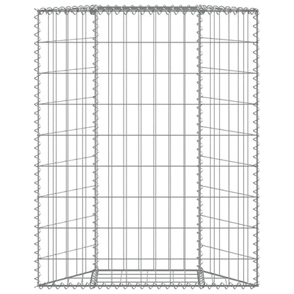vidaXL Gabionen-Hochbeet Trapezform Verzinkter Stahl 80x20x100 cm