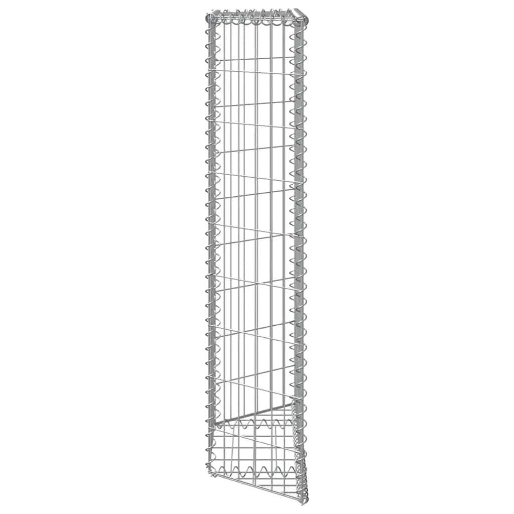 vidaXL Gabionen-Hochbeet Trapezform Verzinkter Stahl 80x20x100 cm