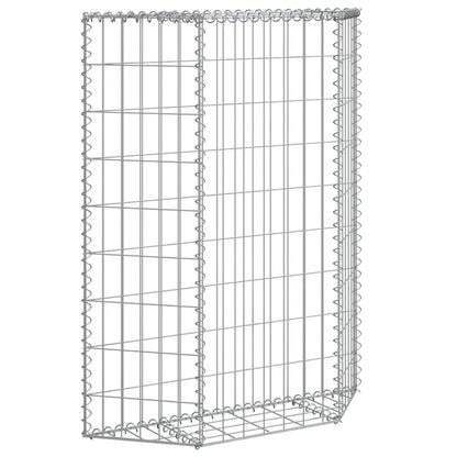 vidaXL Gabionen-Hochbeet Trapezform Verzinkter Stahl 80x20x100 cm