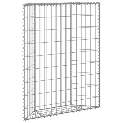 vidaXL Gabionen-Hochbeet Trapezform Verzinkter Stahl 80x20x100 cm