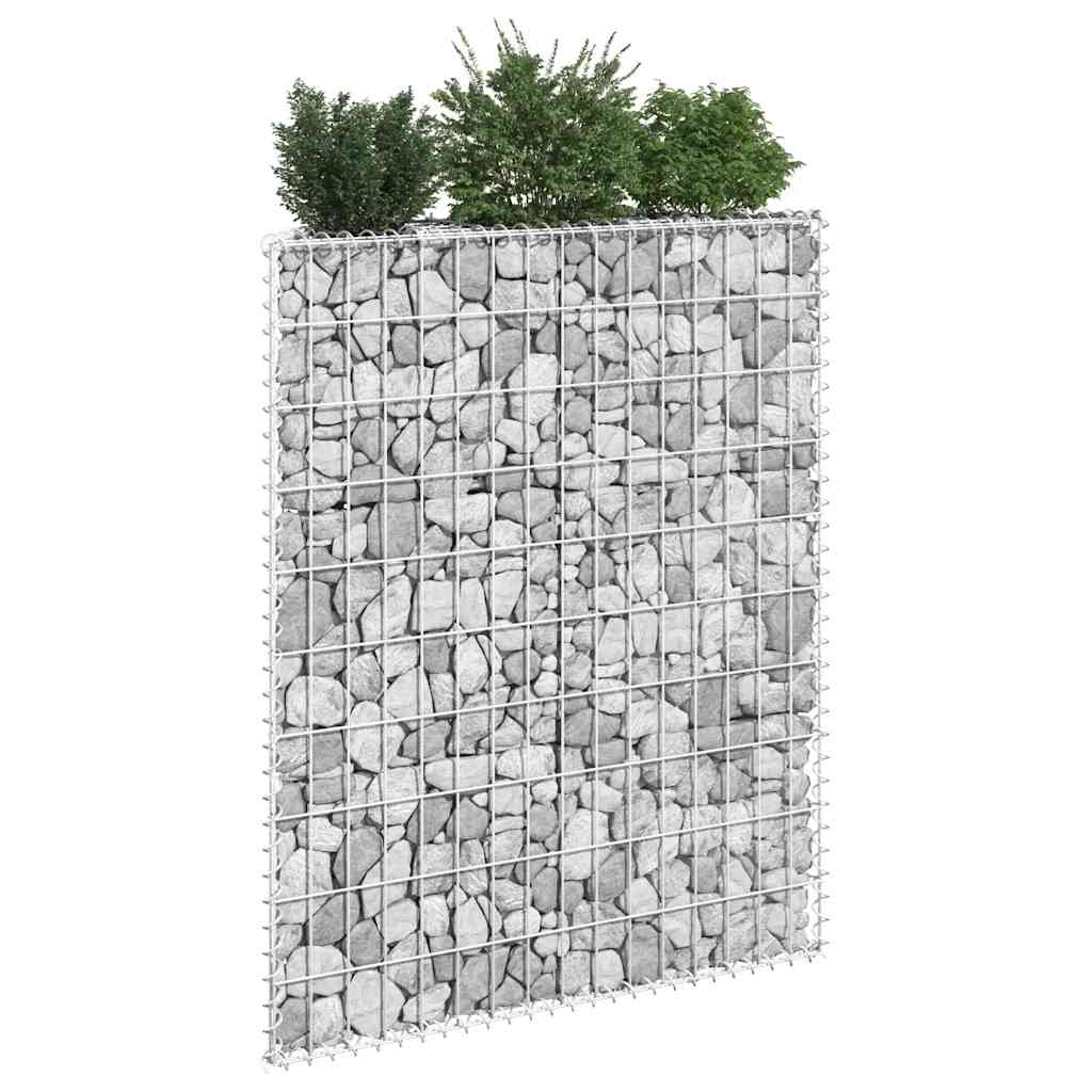 vidaXL Gabionen-Hochbeet Trapezform Verzinkter Stahl 100x20x100 cm