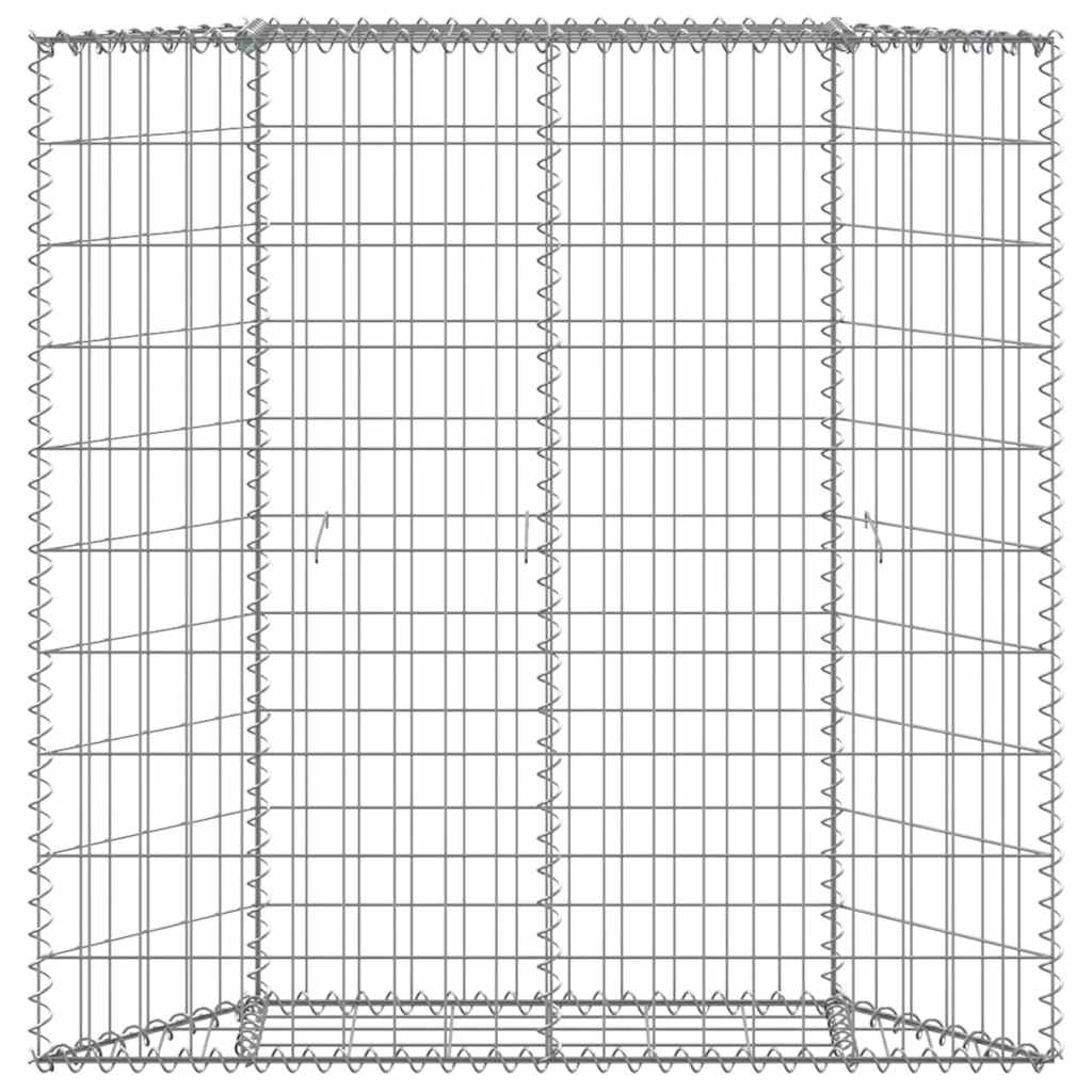 vidaXL Gabionen-Hochbeet Trapezform Verzinkter Stahl 100x20x100 cm