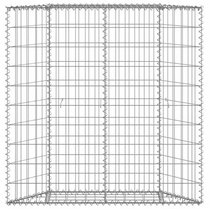 vidaXL Gabionen-Hochbeet Trapezform Verzinkter Stahl 100x20x100 cm