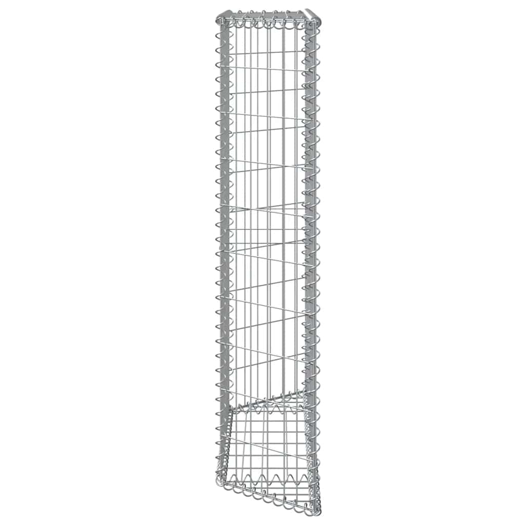 vidaXL Gabionen-Hochbeet Trapezform Verzinkter Stahl 100x20x100 cm