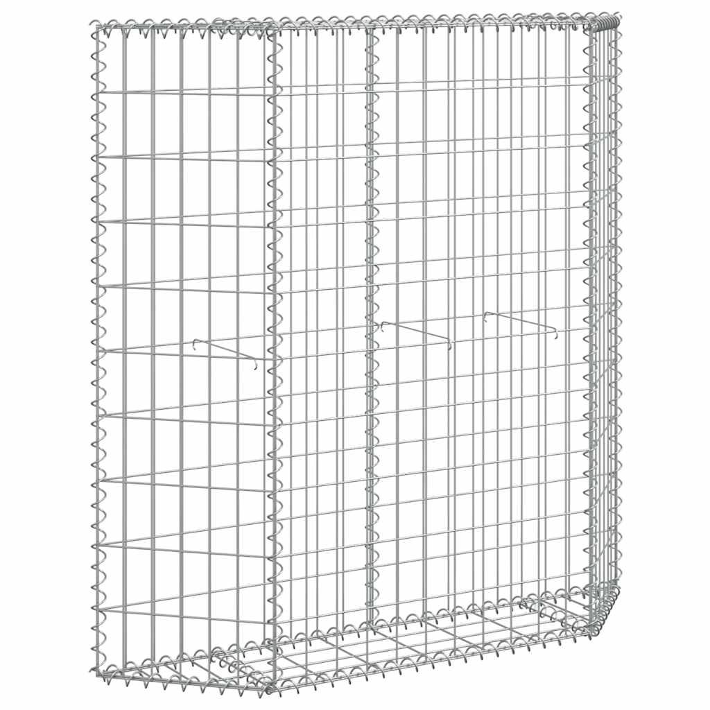 vidaXL Gabionen-Hochbeet Trapezform Verzinkter Stahl 100x20x100 cm
