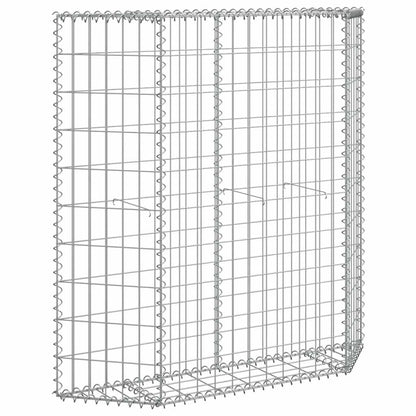 vidaXL Gabionen-Hochbeet Trapezform Verzinkter Stahl 100x20x100 cm