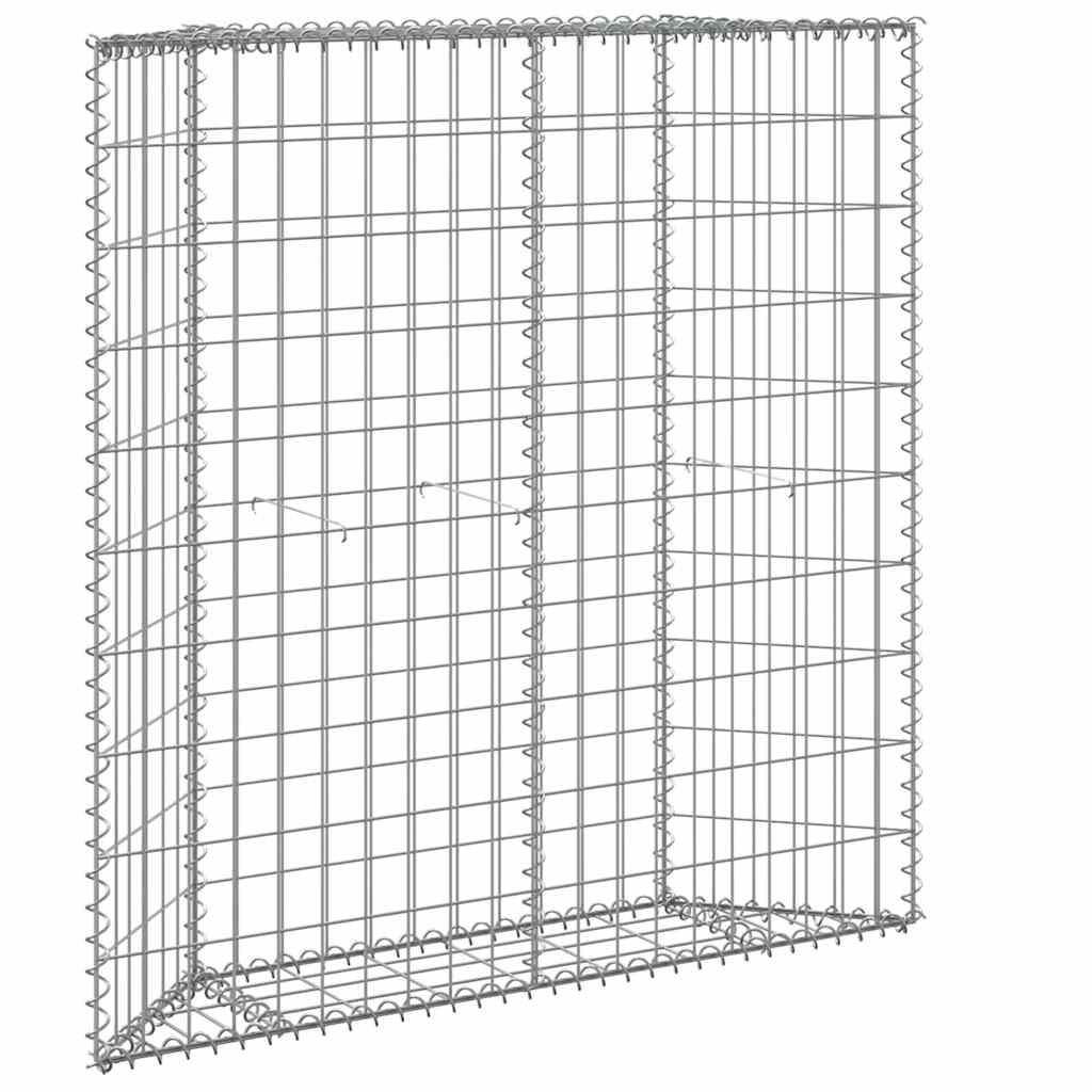vidaXL Gabionen-Hochbeet Trapezform Verzinkter Stahl 100x20x100 cm