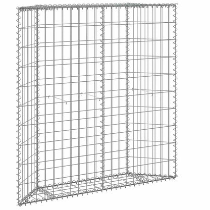 vidaXL Gabionen-Hochbeet Trapezform Verzinkter Stahl 100x20x100 cm