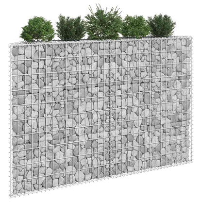 vidaXL Gabionen-Hochbeet Trapezform Verzinkter Stahl 150x20x100 cm