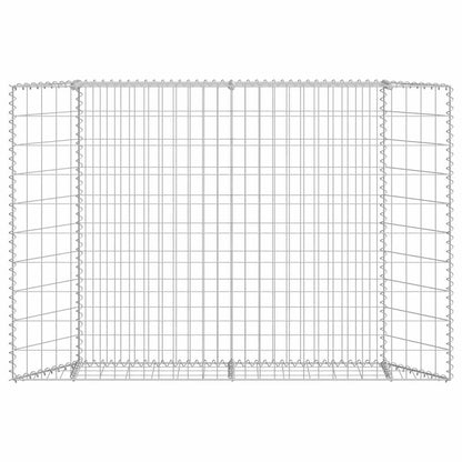vidaXL Gabionen-Hochbeet Trapezform Verzinkter Stahl 150x20x100 cm