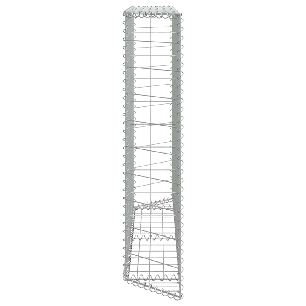 vidaXL Gabionen-Hochbeet Trapezform Verzinkter Stahl 150x20x100 cm