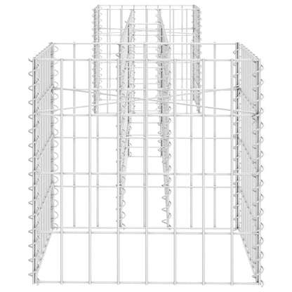 vidaXL H-förmiger Gabionen-Pflanzkorb Stahldraht 260x40x40 cm