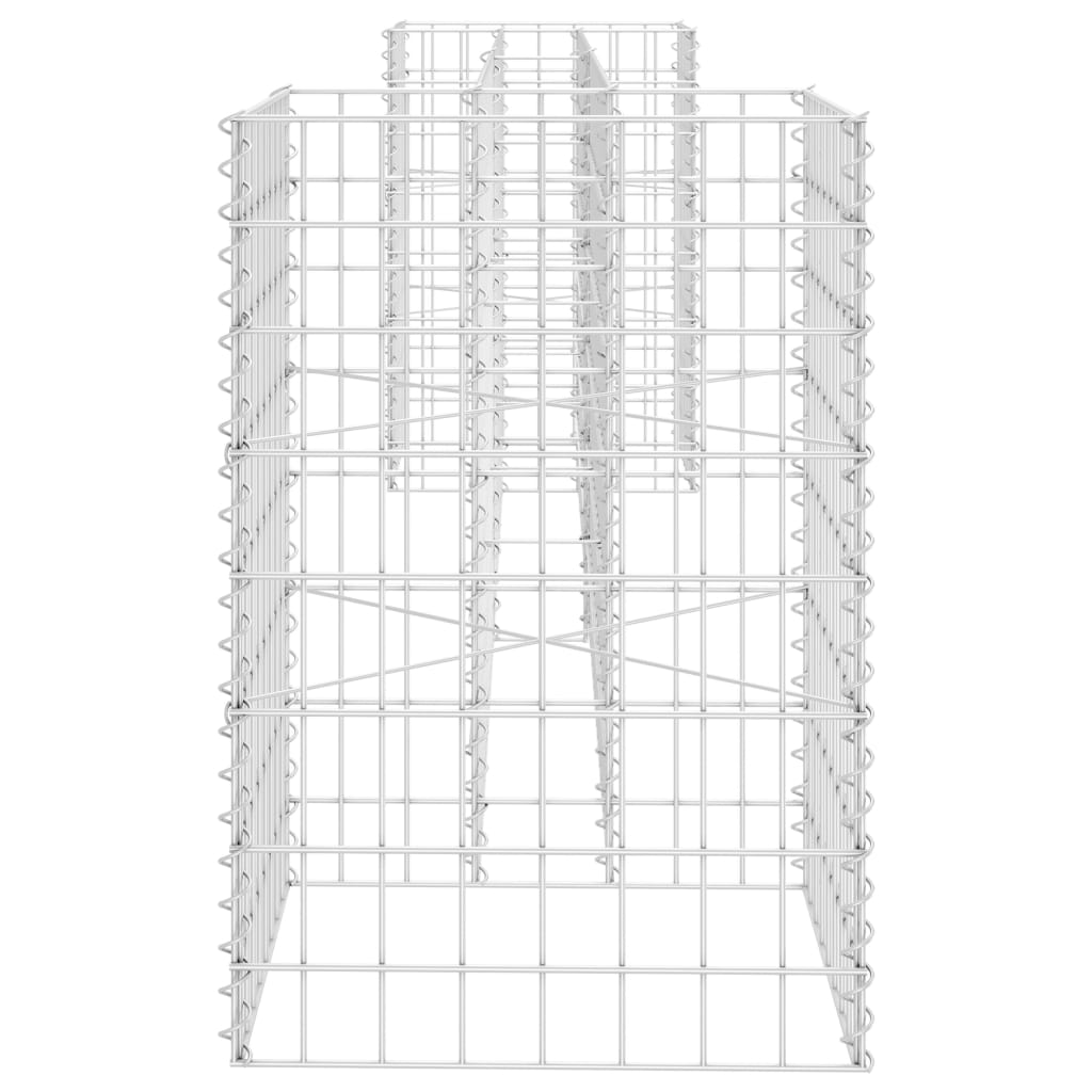 vidaXL H-förmiger Gabionen-Pflanzkorb Stahldraht 260x40x60 cm