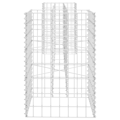 vidaXL H-förmiger Gabionen-Pflanzkorb Stahldraht 260x40x60 cm