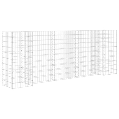 vidaXL H-förmiger Gabionen-Pflanzkorb Stahldraht 260x40x100 cm