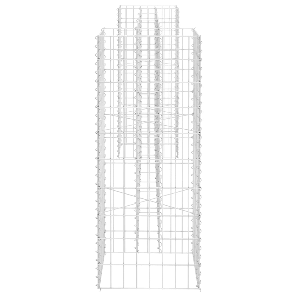 vidaXL H-förmiger Gabionen-Pflanzkorb Stahldraht 260x40x100 cm