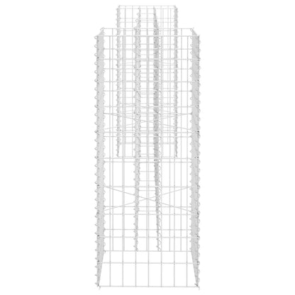 vidaXL H-förmiger Gabionen-Pflanzkorb Stahldraht 260x40x100 cm