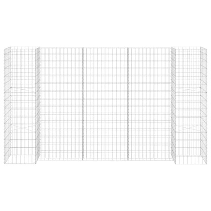 vidaXL H-förmiger Gabionen-Pflanzkorb Stahldraht 260x40x150 cm