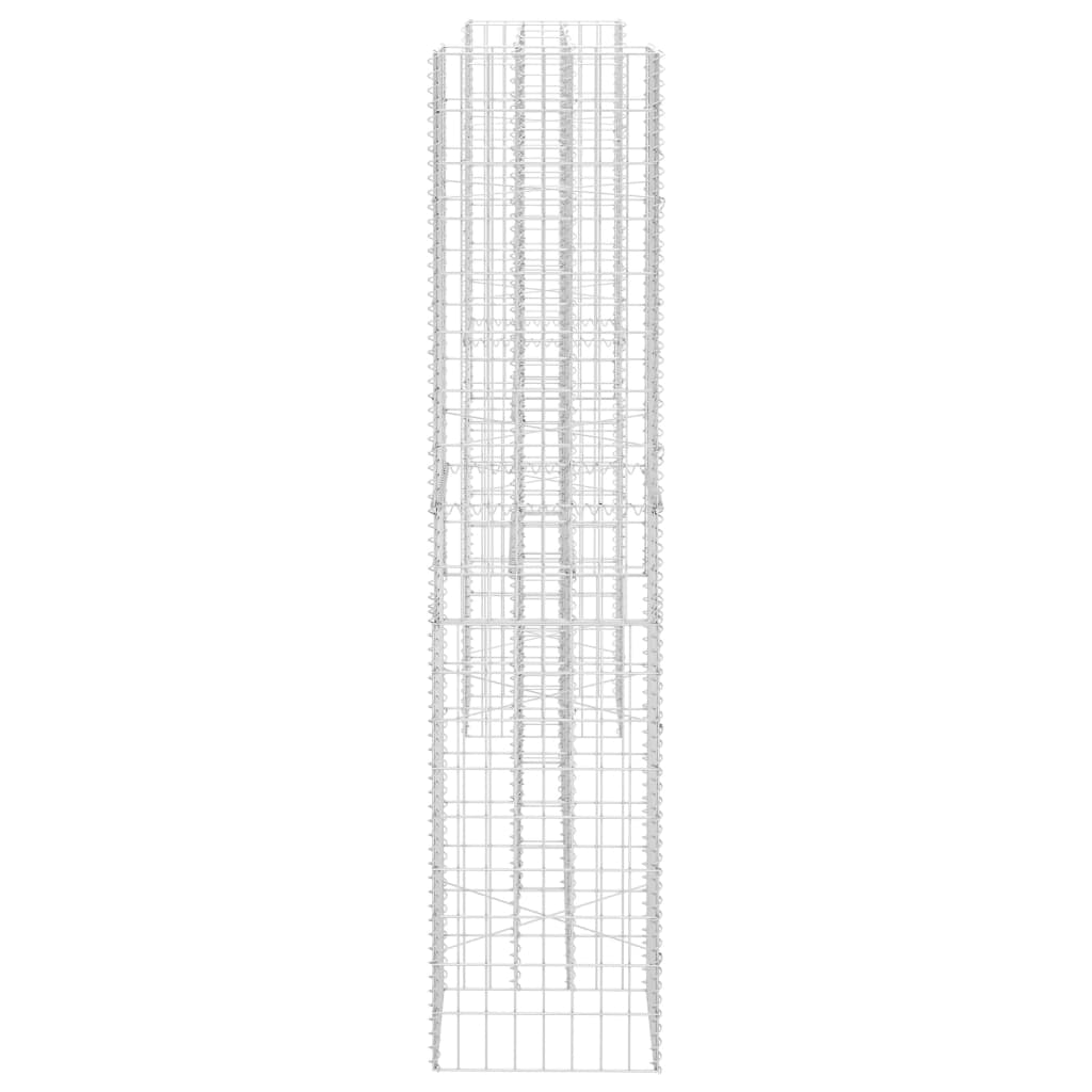 vidaXL H-förmiger Gabionen-Pflanzkorb Stahldraht 260x40x180 cm
