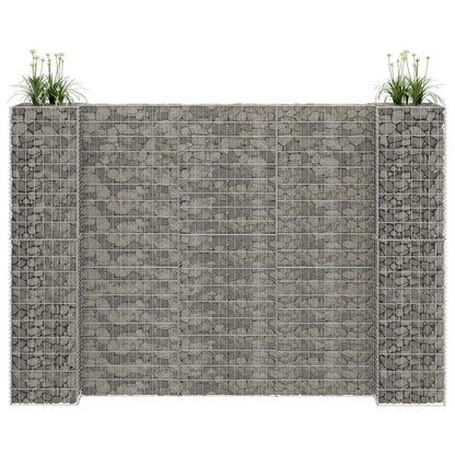 vidaXL H-förmiger Gabionen-Pflanzkorb Stahldraht 260x40x200 cm