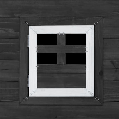 Garten-Hühnerstall mit 1 Legenest Grau Holz