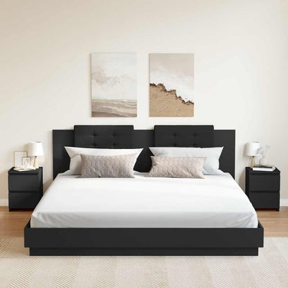 Nachttische 2 Stk. Schwarz 30×30×40 cm Holzwerkstoff