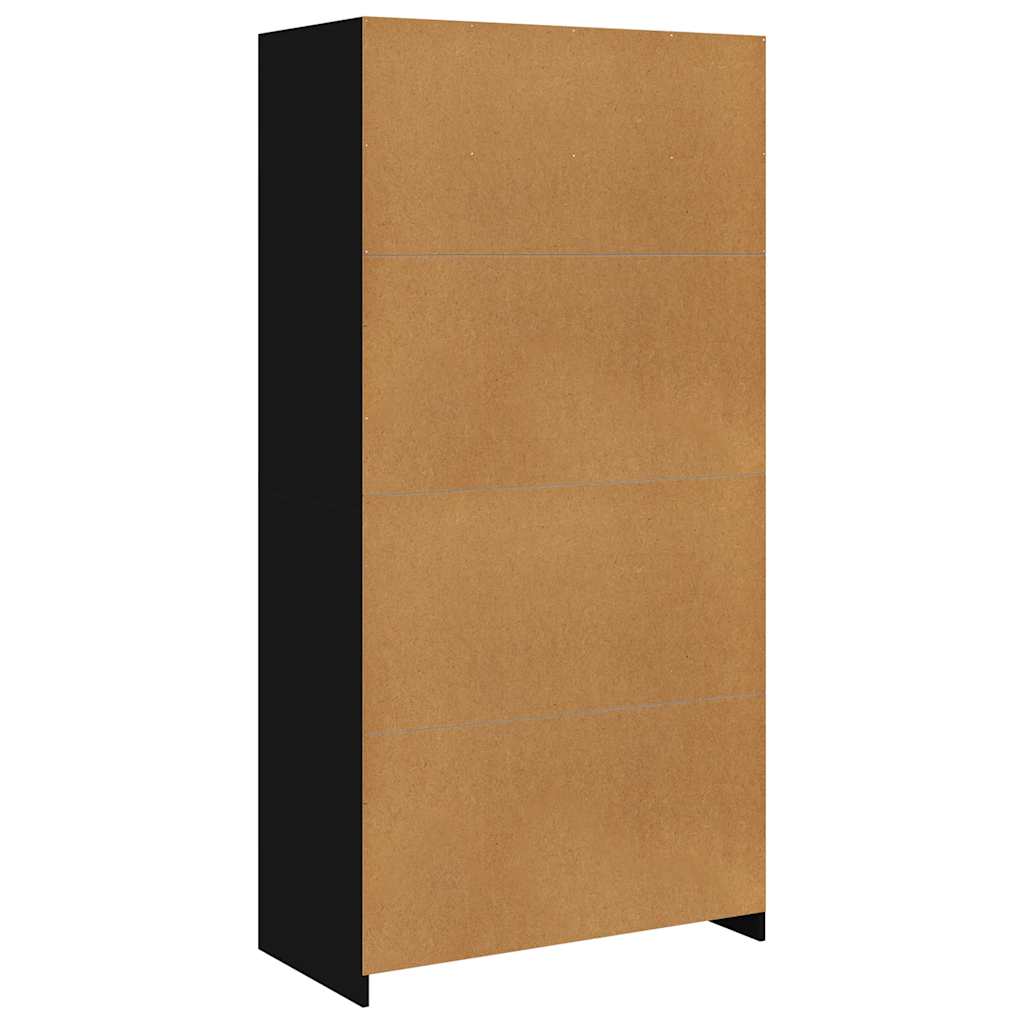 Kleiderschrank Schwarz 100x50x200 cm Holzwerkstoff