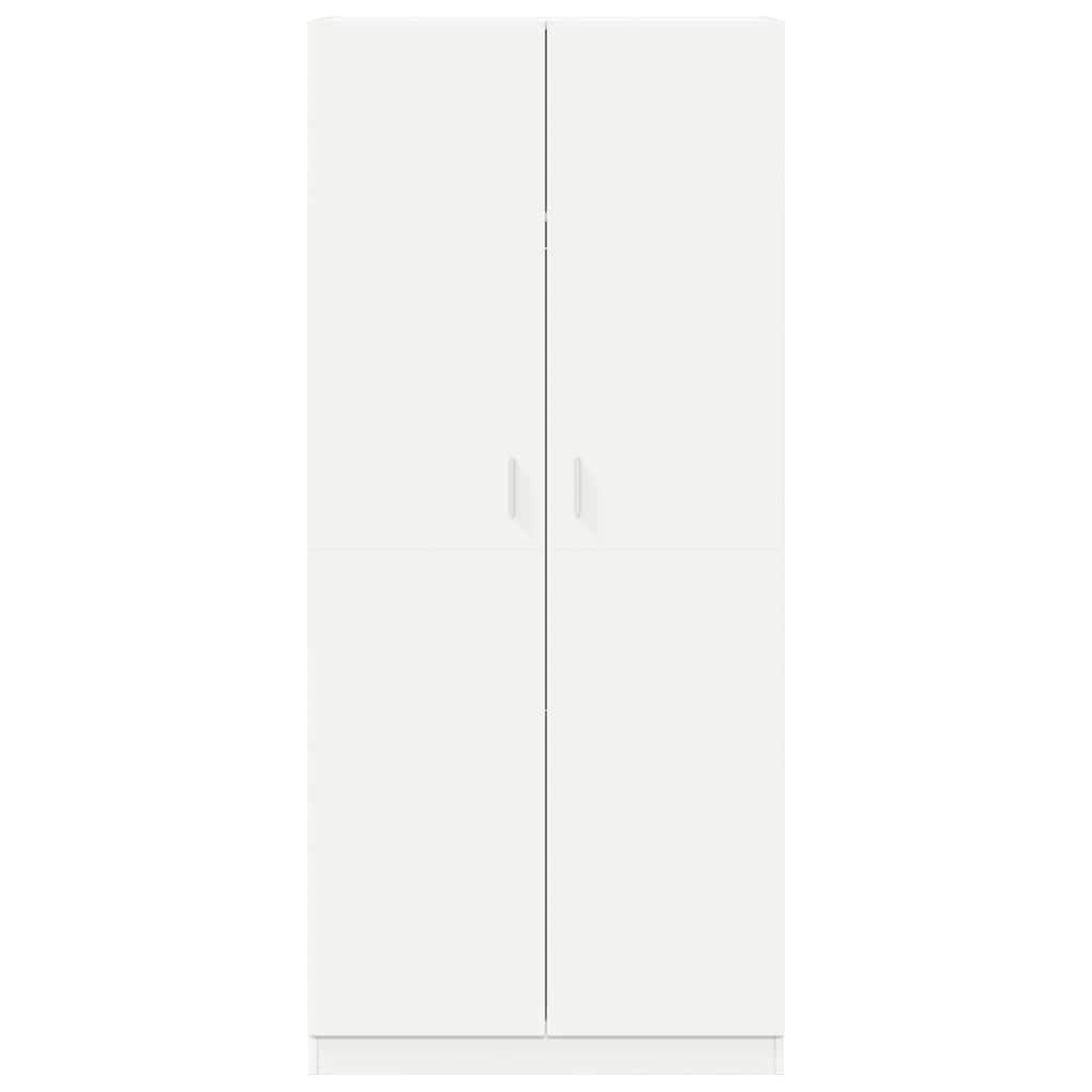 Kleiderschrank Weiß 90x52x200 cm Holzwerkstoff