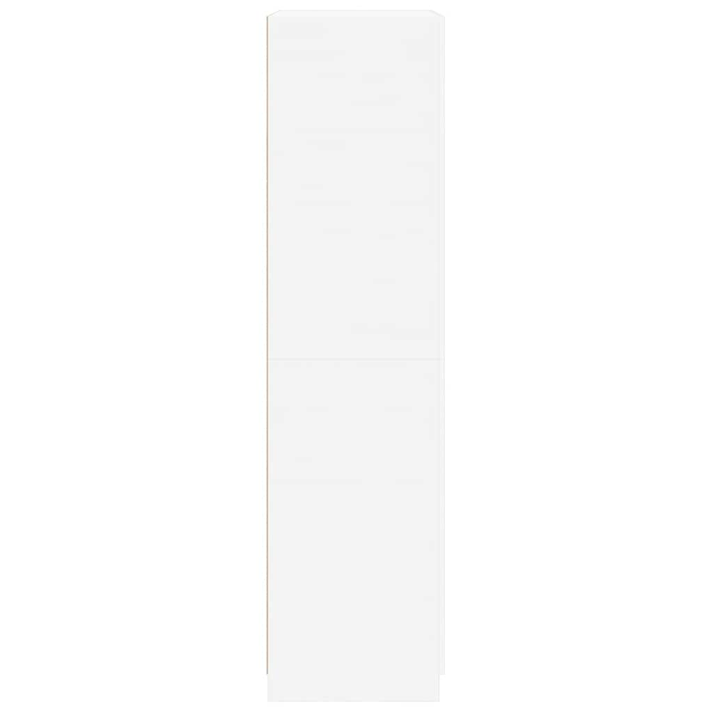 Kleiderschrank Weiß 90x52x200 cm Holzwerkstoff