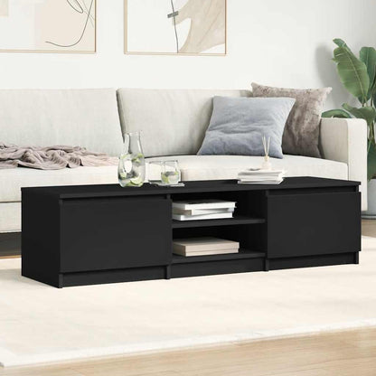 vidaXL Meuble TV Noir 140x40x35,5 cm Aggloméré