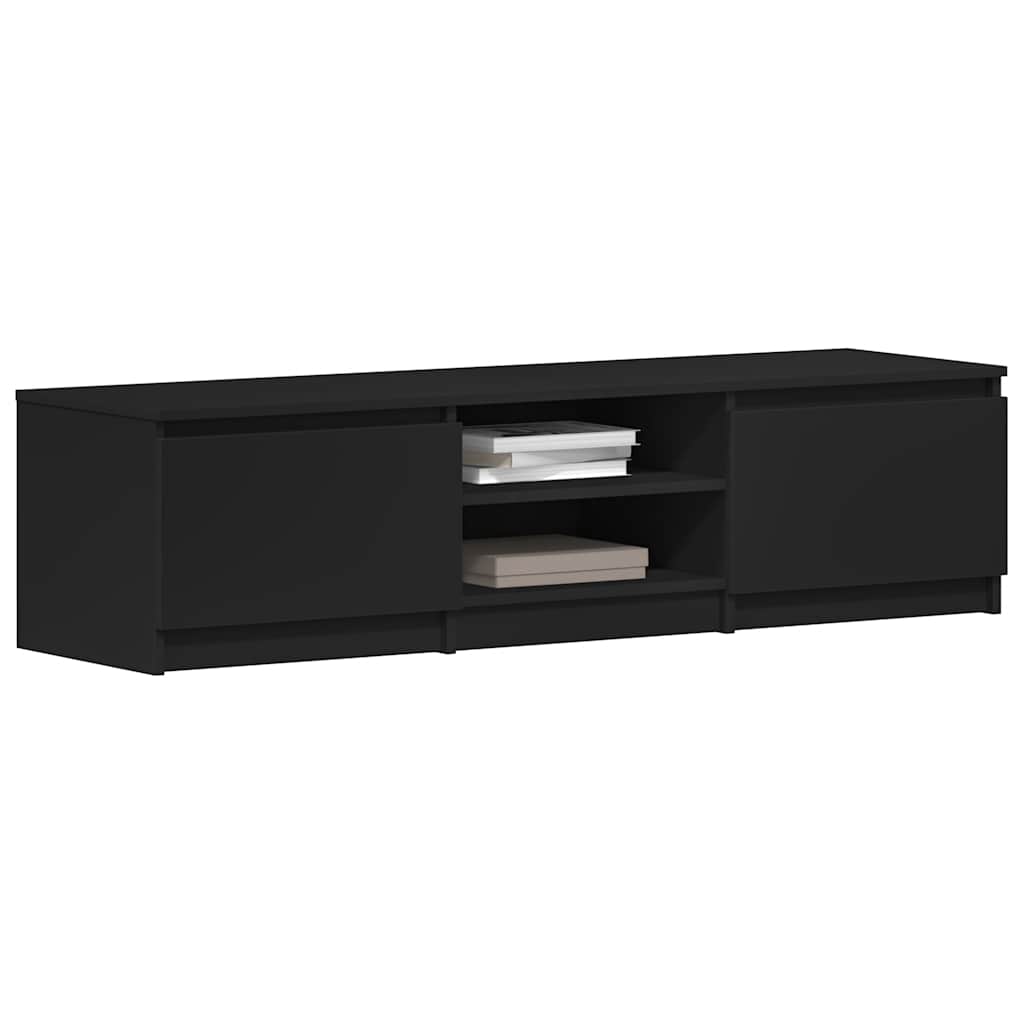 vidaXL Meuble TV Noir 140x40x35,5 cm Aggloméré