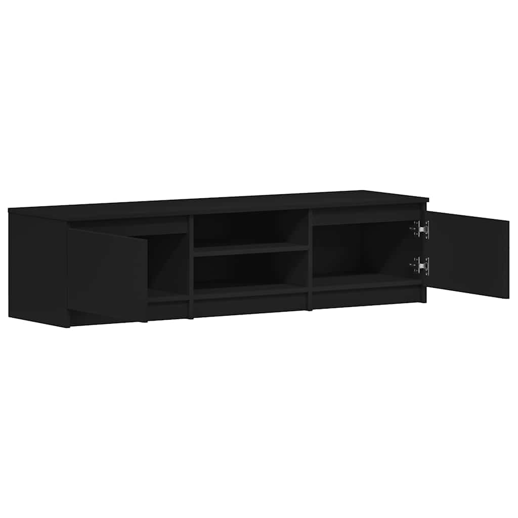 vidaXL Meuble TV Noir 140x40x35,5 cm Aggloméré